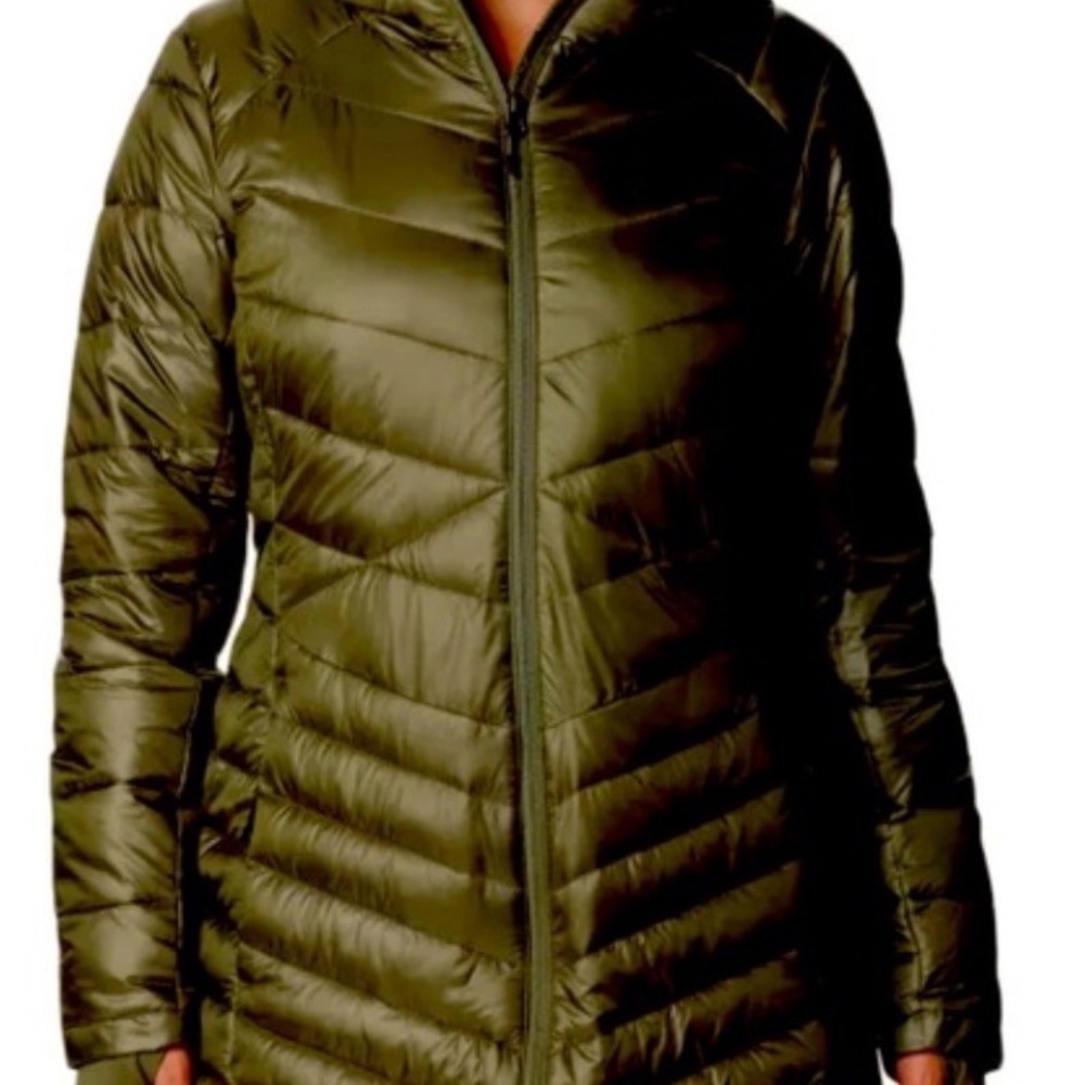 Columbia Olive Puffer Jacket Omni Heat Thermal Technology